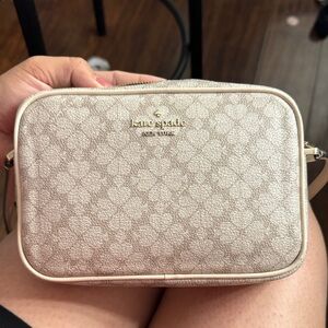 Kate Spade Cream Clover Patterned Crossbody Bag